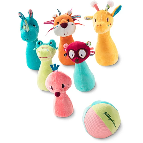 Lilliputiens Kegelspel Jungle Met Knuffeldieren 1 Lilliputiens Kegelspel Jungle Met Knuffeldieren