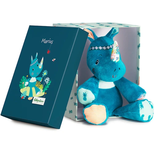 Lilliputiens Knuffel Neushoorn Marius 3 Lilliputiens Knuffel Neushoorn Marius - Afbeelding 3